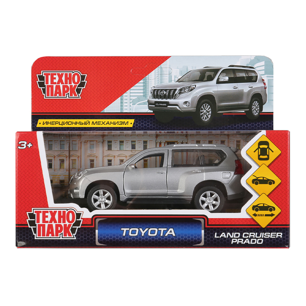картинка Машина 85308 Технопарк Toyota Prado, инерционная, 12 см, металл 