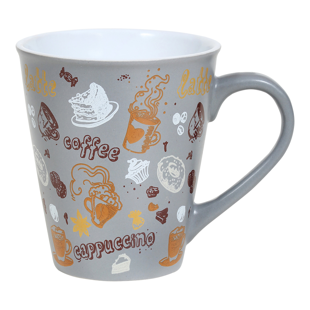 Кружка керамическая BRSD022-128276 Воронка, сладость, 3 дизайна, 340 мл