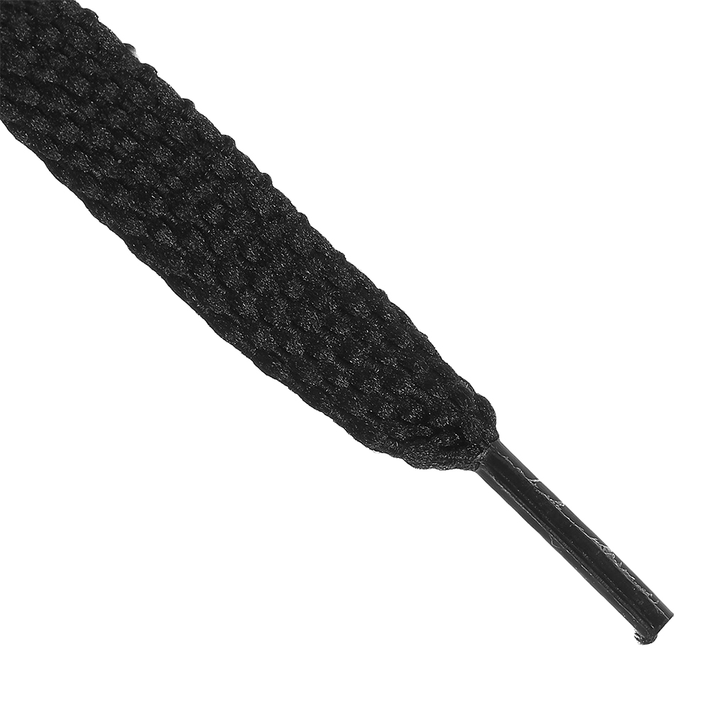 картинка Шнурки для обуви плоские 8мм, черные, 90см 