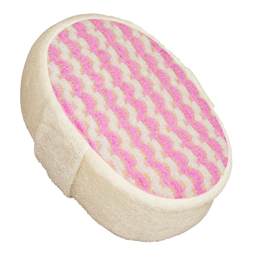 картинка Мочалка для тела из хлопка овальная с ручкой ММ03 