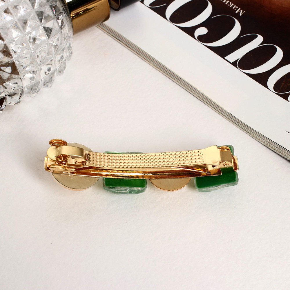 картинка Заколка для волос 6970683 Кэтрин, 6 см, зеленый 