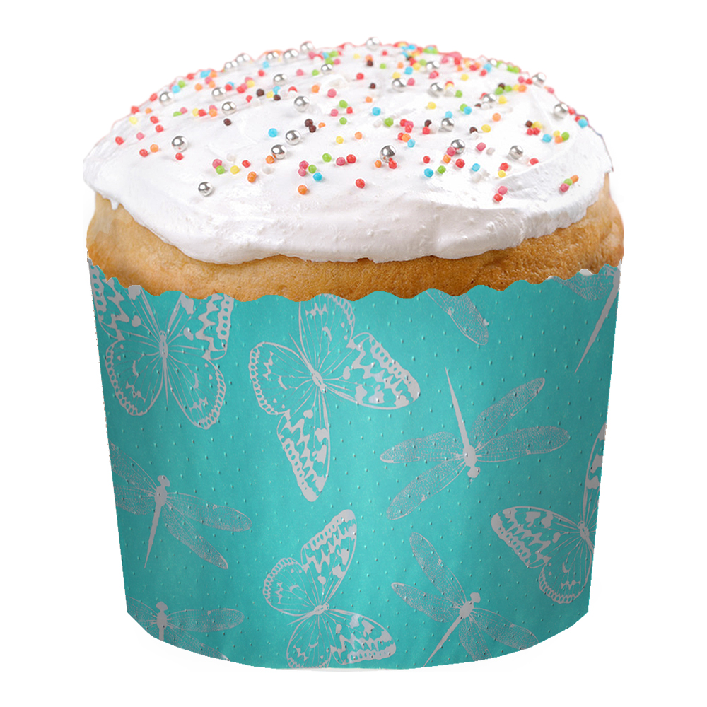 Форма для выпечки бумажная Бабочки цветные 70*60 мм