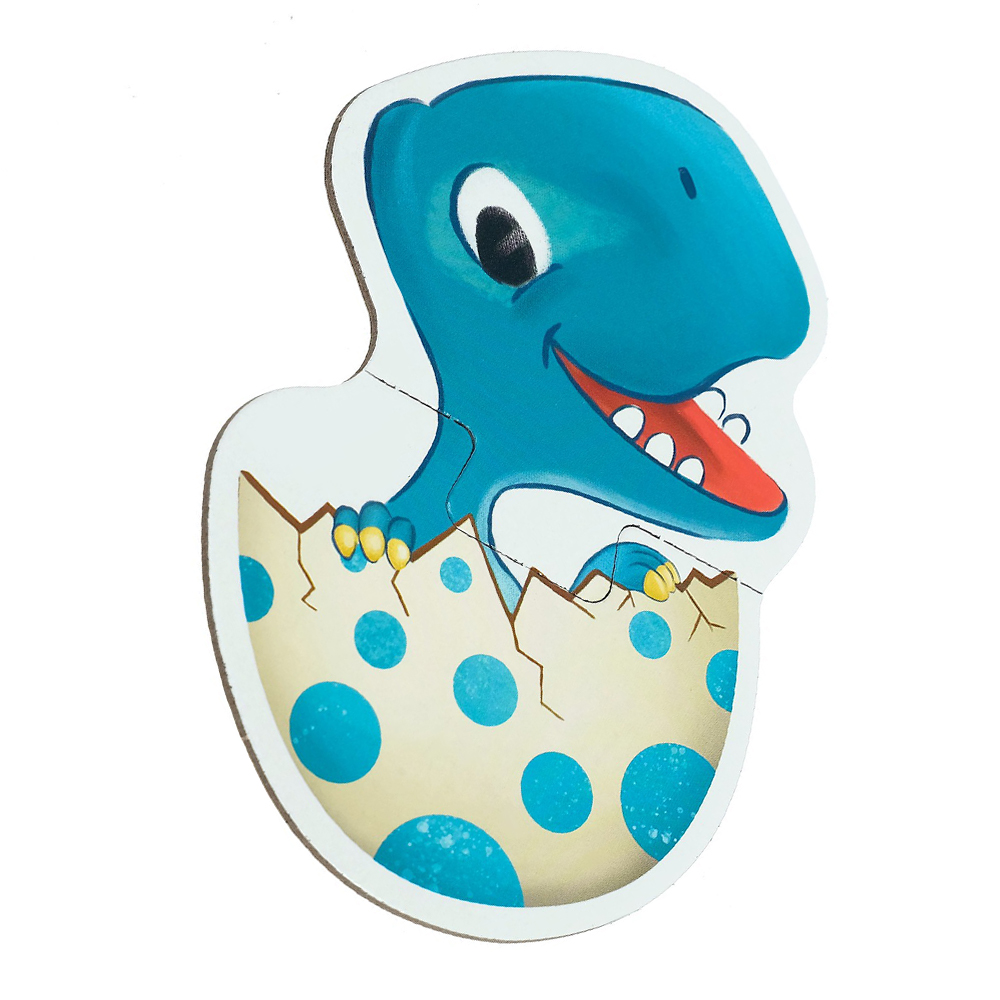 картинка Пазл 4428277 Малыши-динозавры, макси, 5 пазлов, 10 элементов 