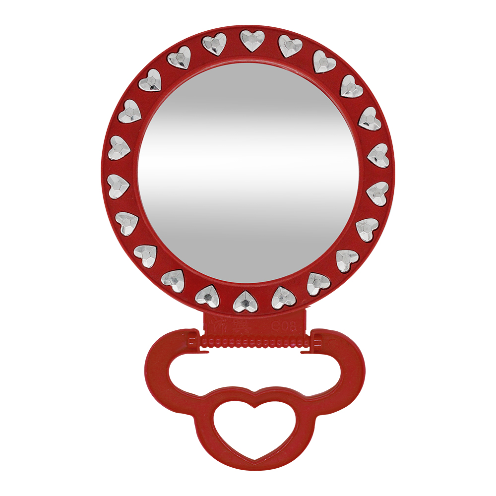 картинка Зеркало ZCDE-41 настольное круглое, 12,5 см, красный 