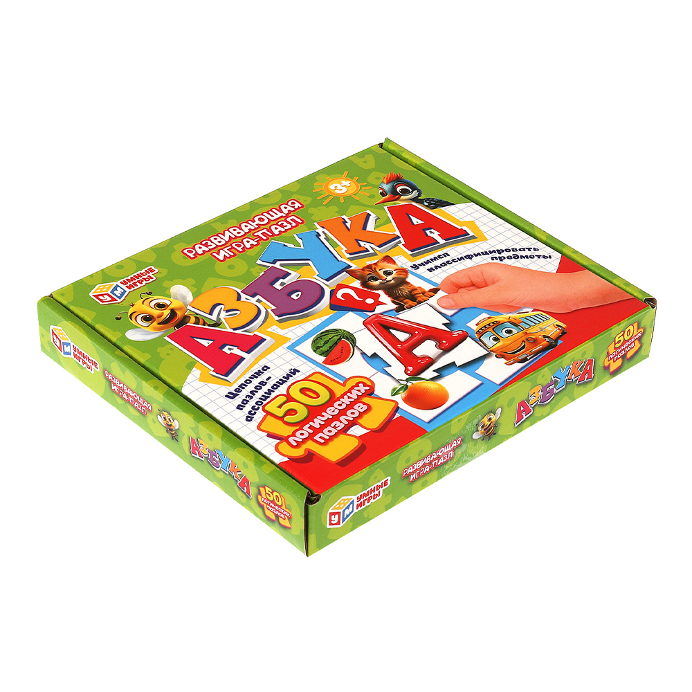 картинка Развивающие карточки 0868 Азбука, 50 логических пазлов 