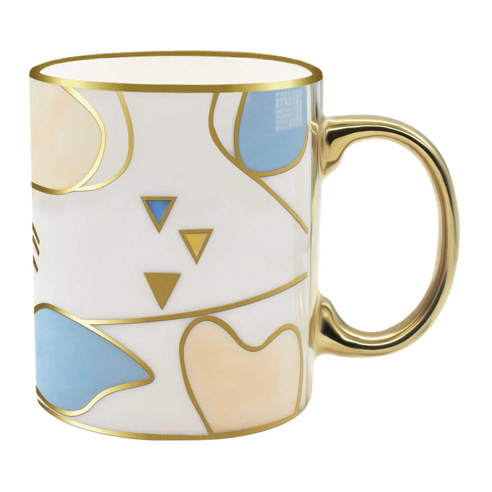 Кружка керамическая KKR-189 Золотой узор, 320 мл