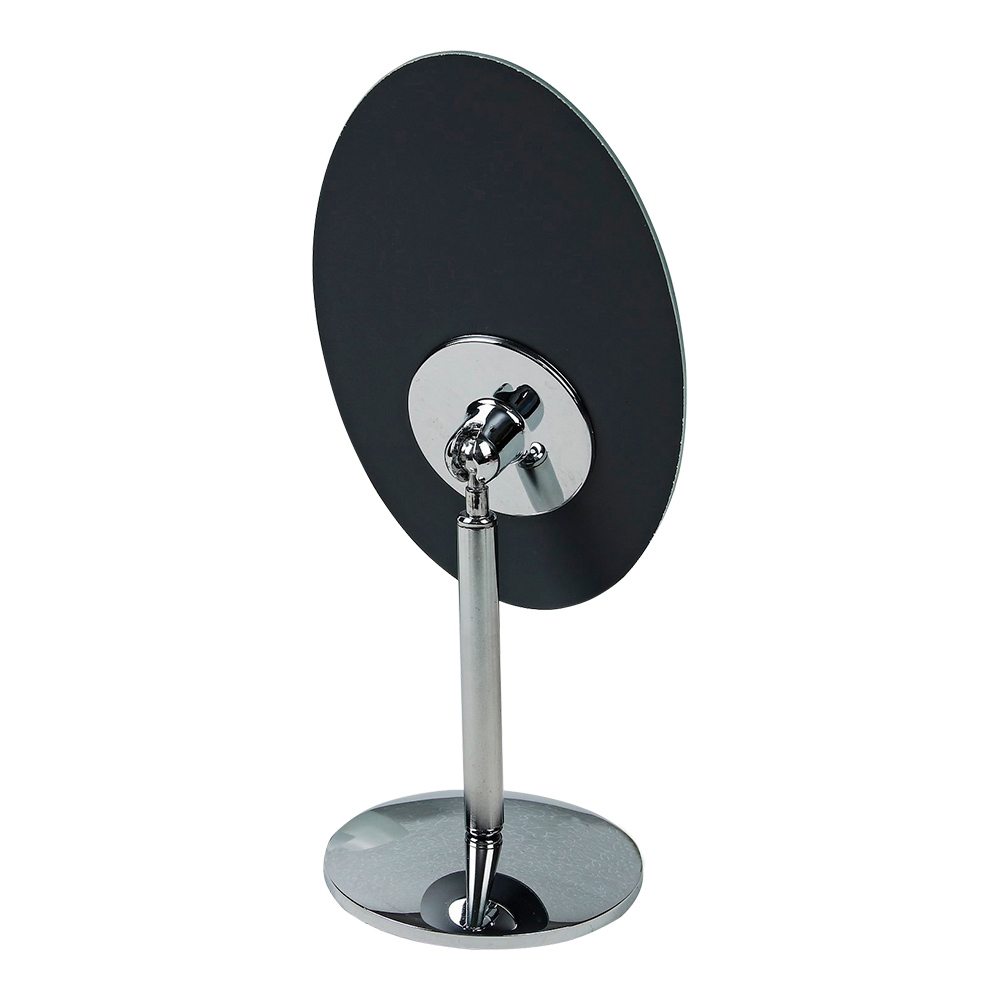 картинка Зеркало 259010 на ножке,овальное, настольное 12*17,7 см, пластик, серебряный 