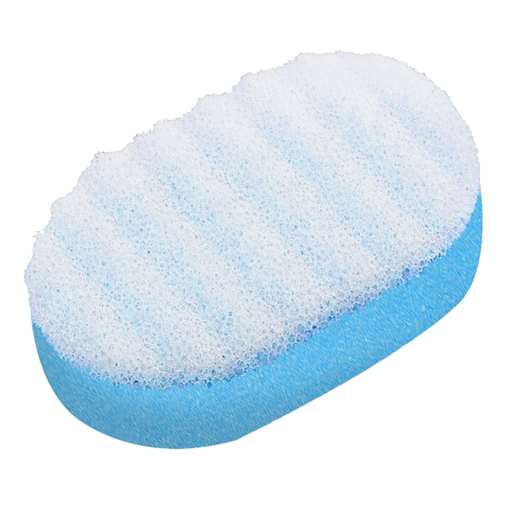 картинка Губка для тела Ладушки ГЛМ-03 с массажным слоем овальная, синий 