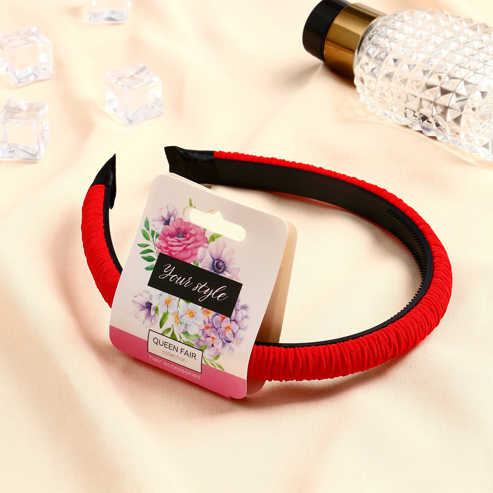 картинка Ободок для волос 9708960 Ариэлла, жатка 1 см, в ассортименте 