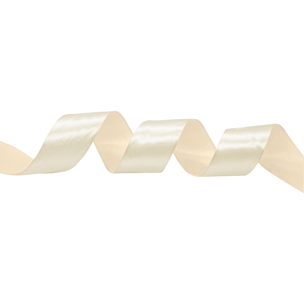 Лента декоративная ч17955 атласная 1,2 см, 22,85 м, айвори