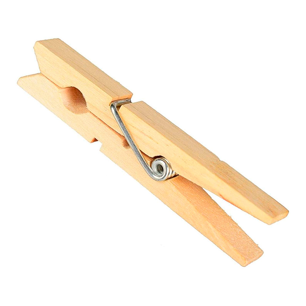 Прищепка Домашний сундук ДС-143 бельевая усиленная, дерево, в ассортименте, 20 шт