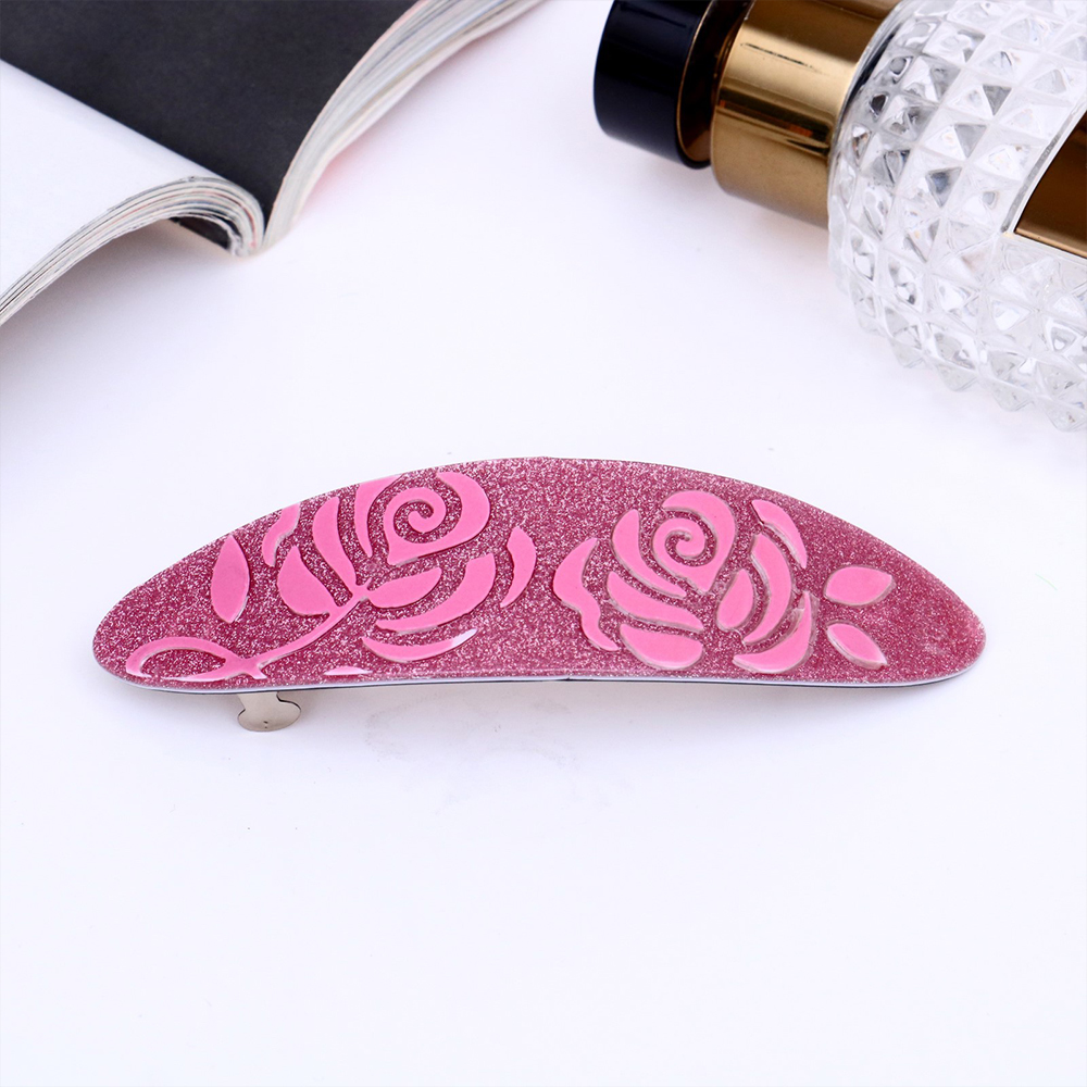 картинка Заколка-автомат для волос 2539572 Отражение, розы, в ассортименте, 10 см 