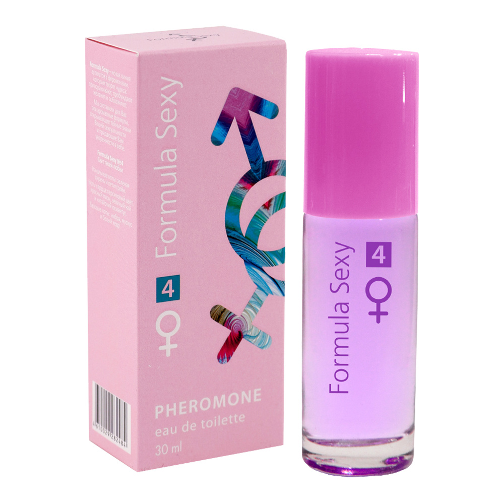 Туалетная вода Formula Sexy №4 с феромонами аромат цветочный, зеленый, женская, 30 мл