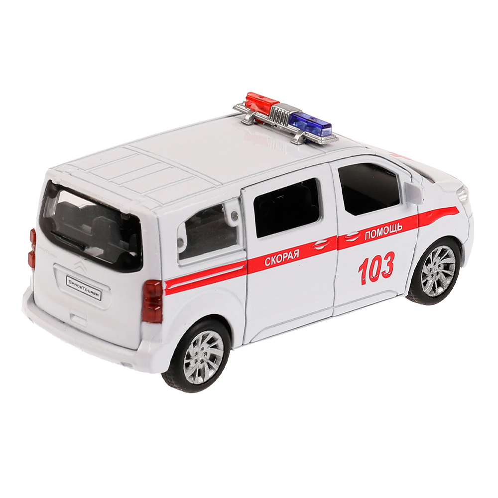 картинка Машина 329200 Технопарк Citroen Space Tourer Скорая помощь, инерционная, 12 см, металл 
