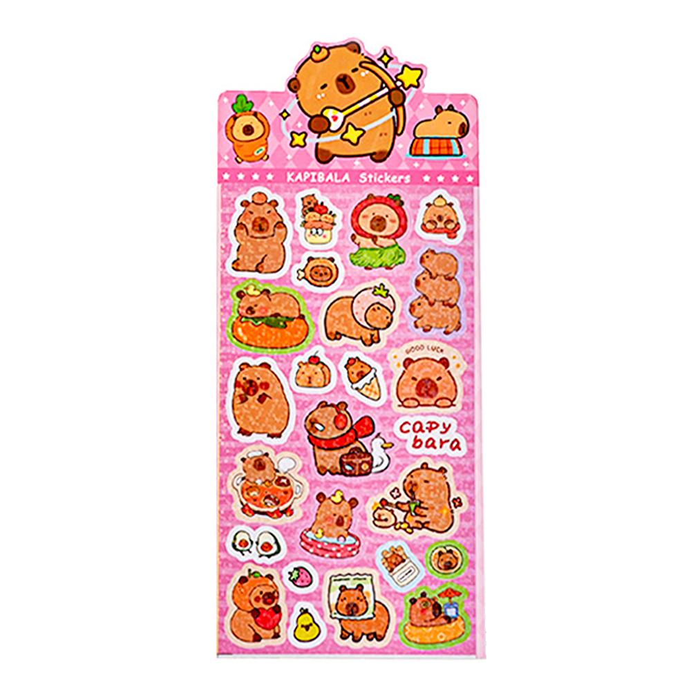 Наклейки M-8573 Капибара,18 дизайнов 9,5*21 см