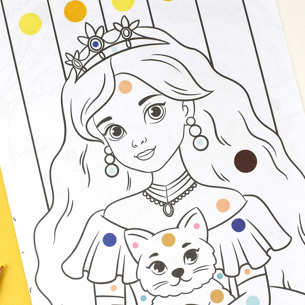 картинка Раскраска 71089 Принцессы и единороги, 165*235 мм, 4 листа 