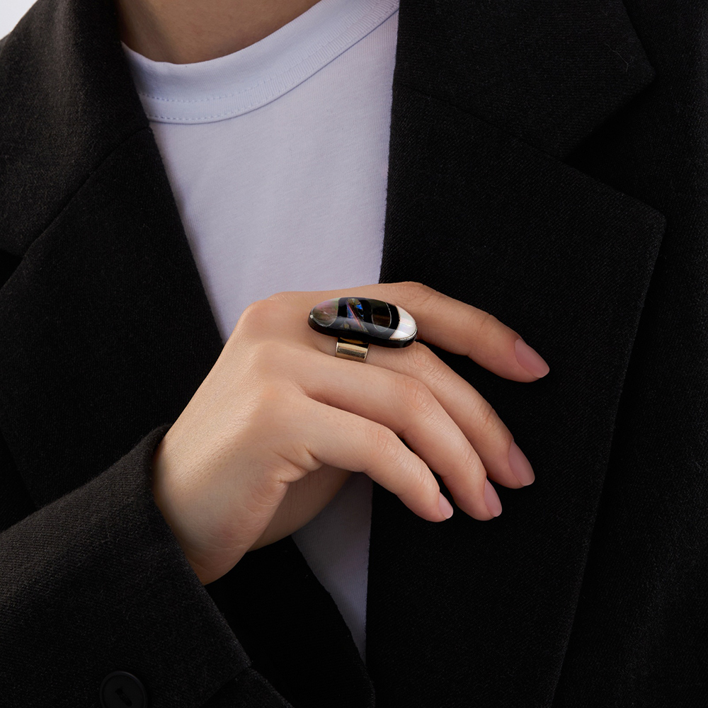 Бижутерия Queen Fair 10838453 Галиотис капля, безразмерное, Ракушка, эпоксидная смола, бижутерный сплав, белое в серебре