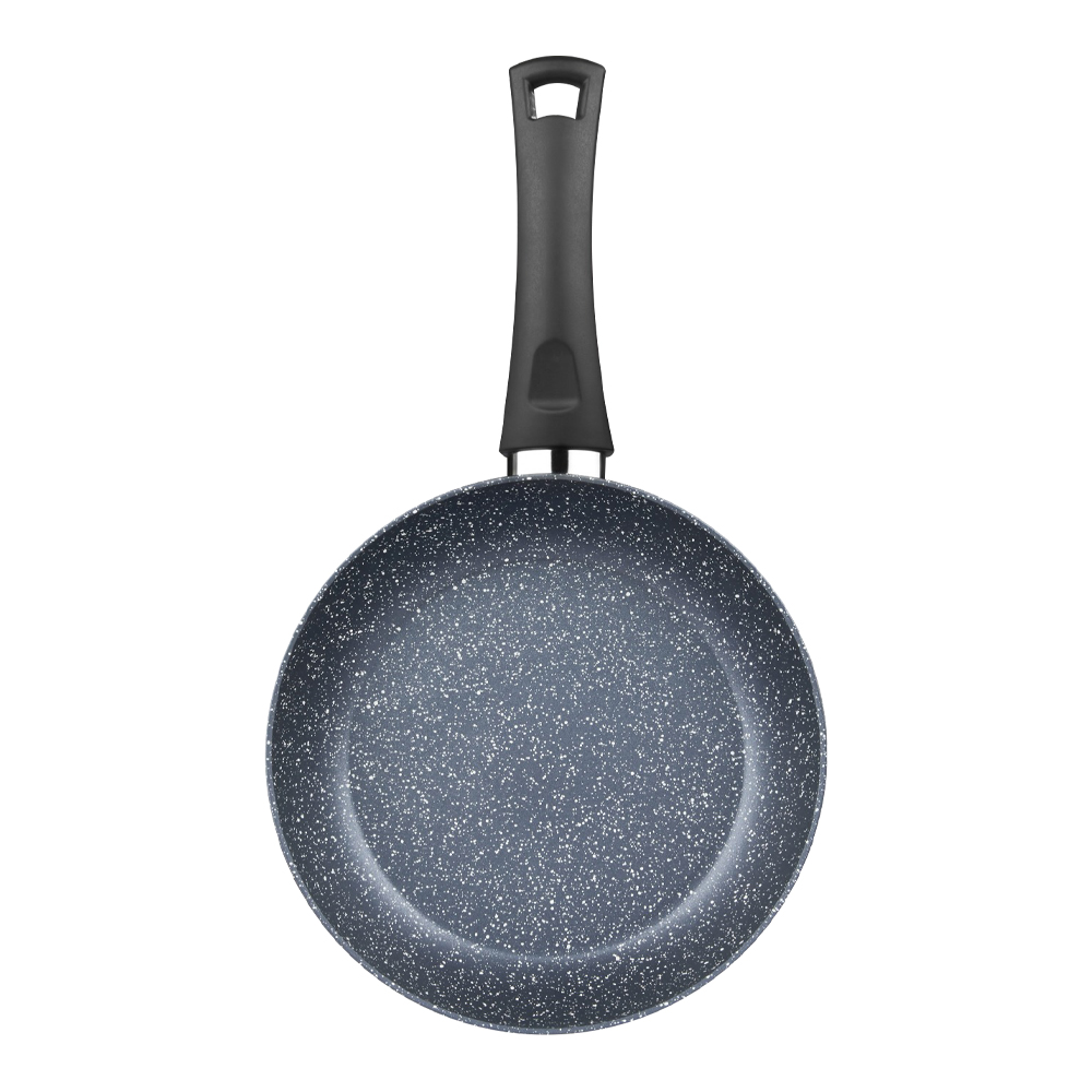 Сковорода Rashel R-3326 с антипригарным покрытием, диаметр 26 см, алюминий черный гранит