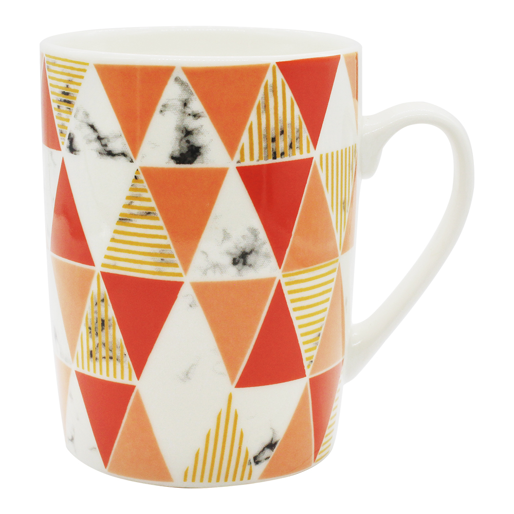 Кружка керамическая KKR-175 Оранжевый узор, 370 мл