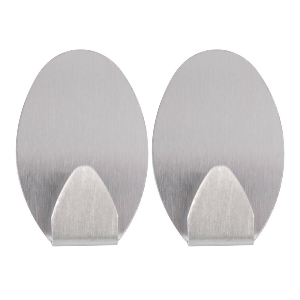 картинка Крючок VL27-112 на липучке, Овал, металл, 2 шт 