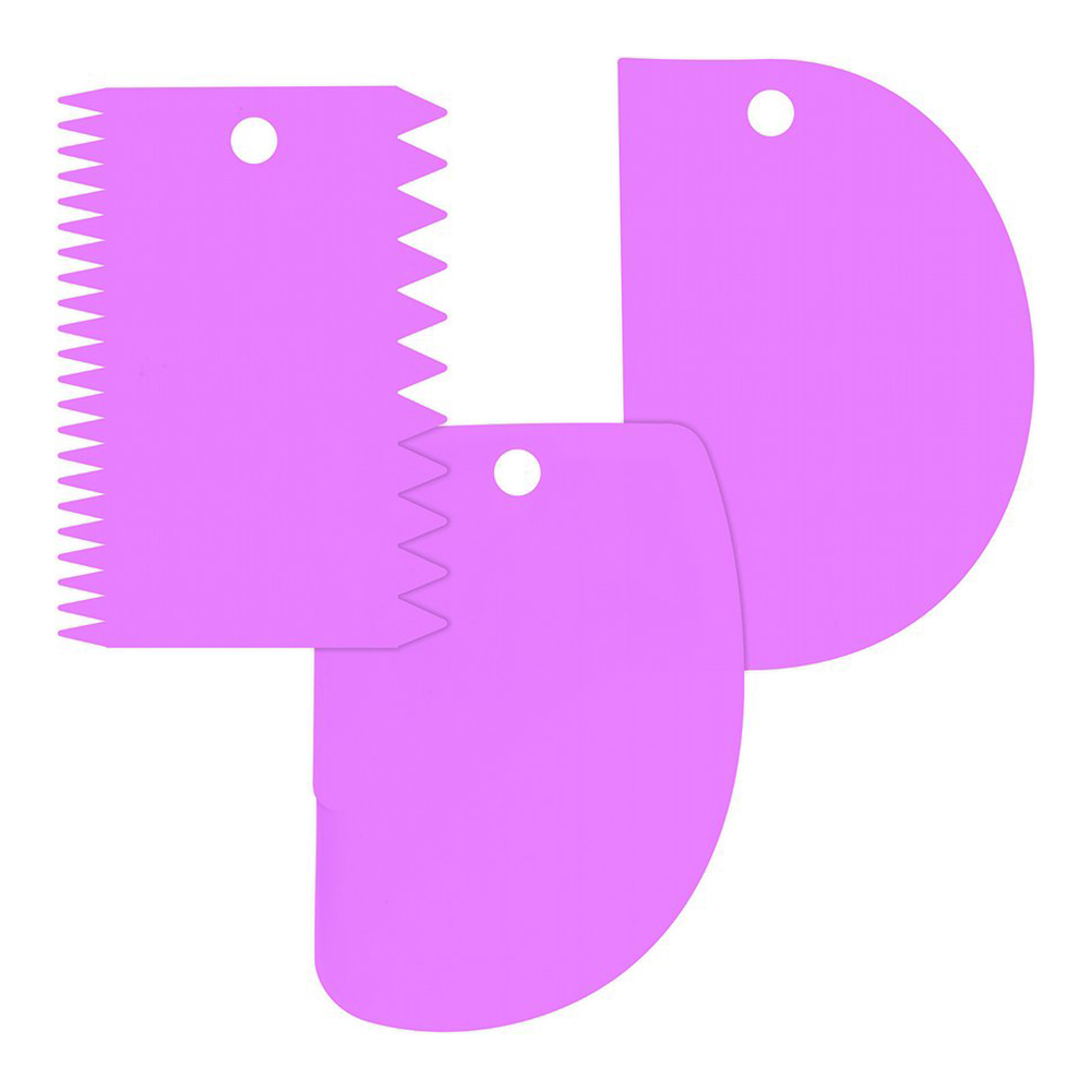 картинка Набор Мультидом VL80-246 кондитерских шпателей, пластмасса, 3 дизайна 