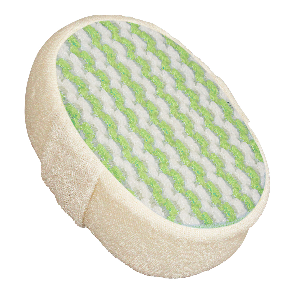 картинка Мочалка для тела из хлопка овальная с ручкой ММ03 