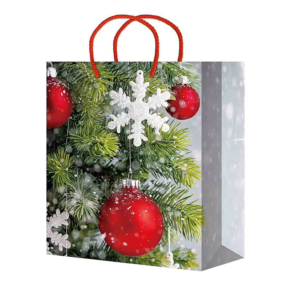 Пакет подарочный М-2001/2002/2003/2004/2005 новогодний, 5 дизайнов 18*22*10 см, в ассортименте