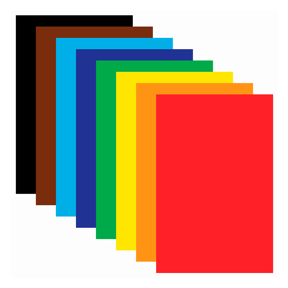 Бумага цветная 8 цветов, Гномик, 16 листов