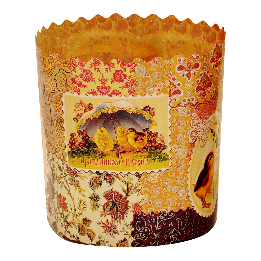 Форма для выпечки бумажная Ретро Зайцы 70*60 мм