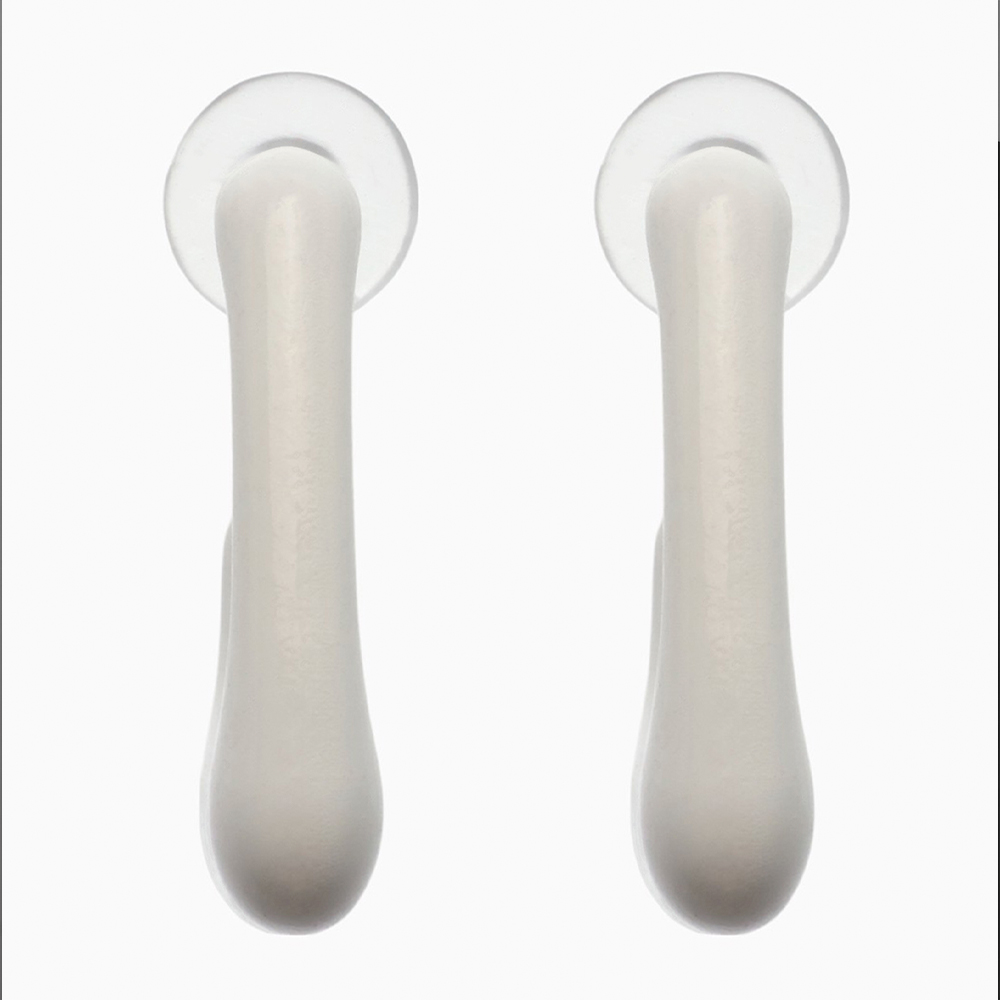 Бижутерия Queen Fair Серьги Тренд, рамка, акриловые, цвет:белый, акрил, бижутерный сплав, 3 см