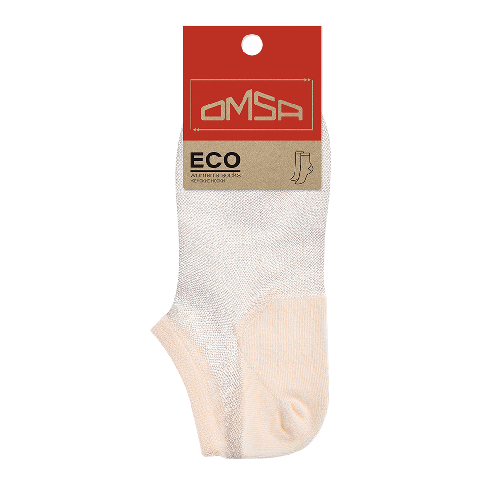 Носки женские Omsa ECO 251 суперукороченные, размер 39-41, Creme