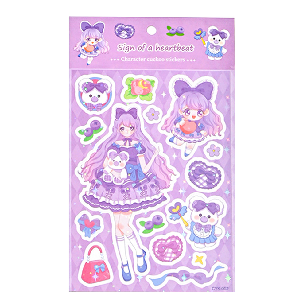 Наклейки M-8590 Девочки, 18 дизайнов 11,5*19 см