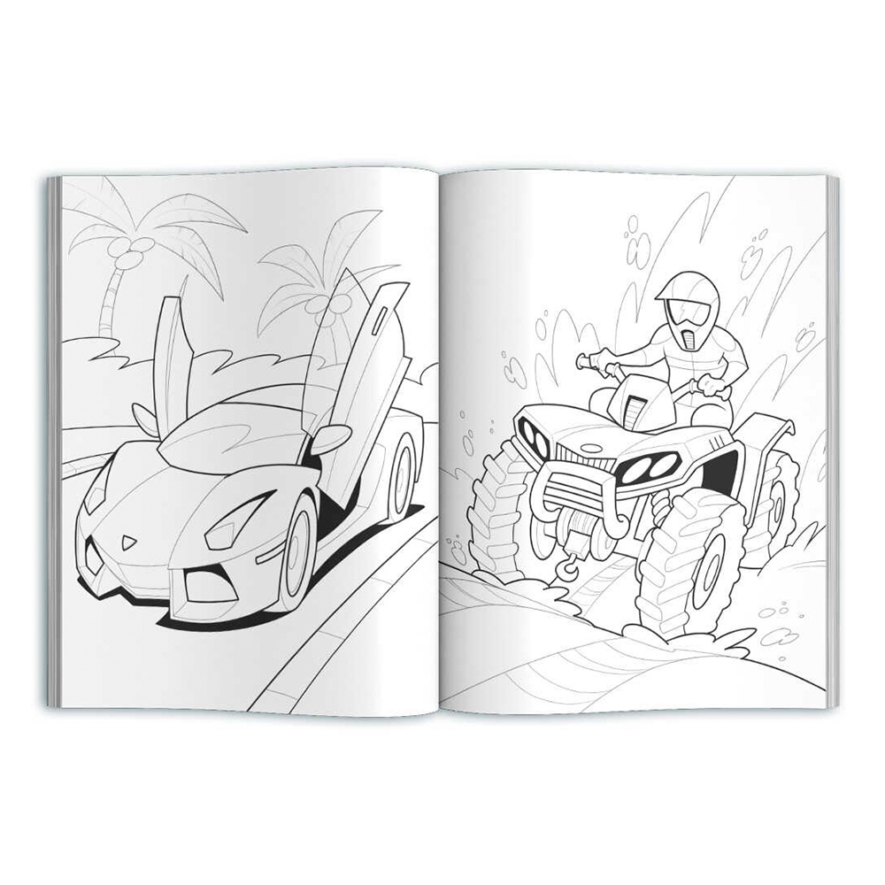 картинка Раскраска 62843 Феникс Любимые раскраски, Транспорт А4, 215*280 мм, 8 листов 