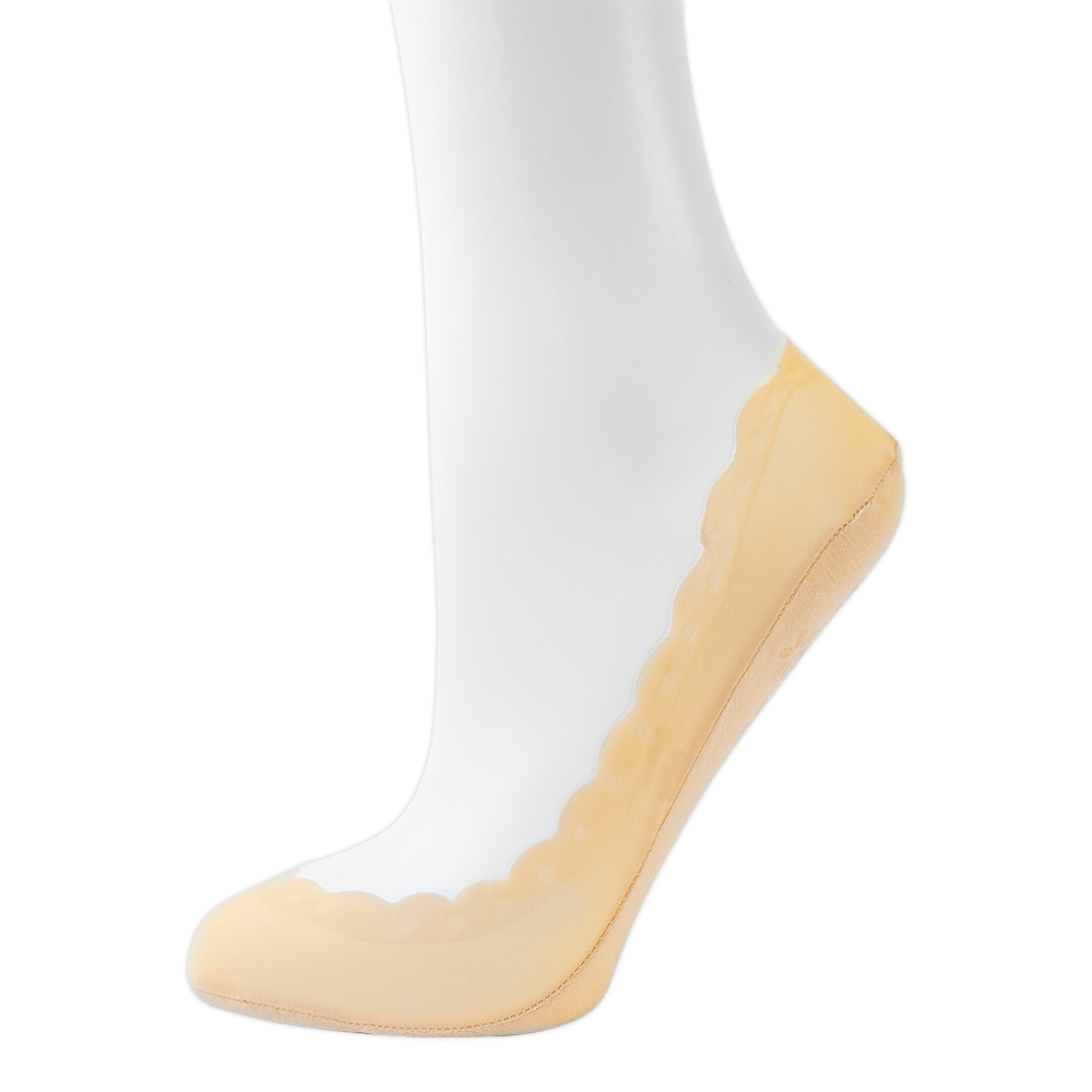 Подследники капроновые Oemen 8015 хлопк. подошва, силикон на пятке, размер 23-25, бежевый