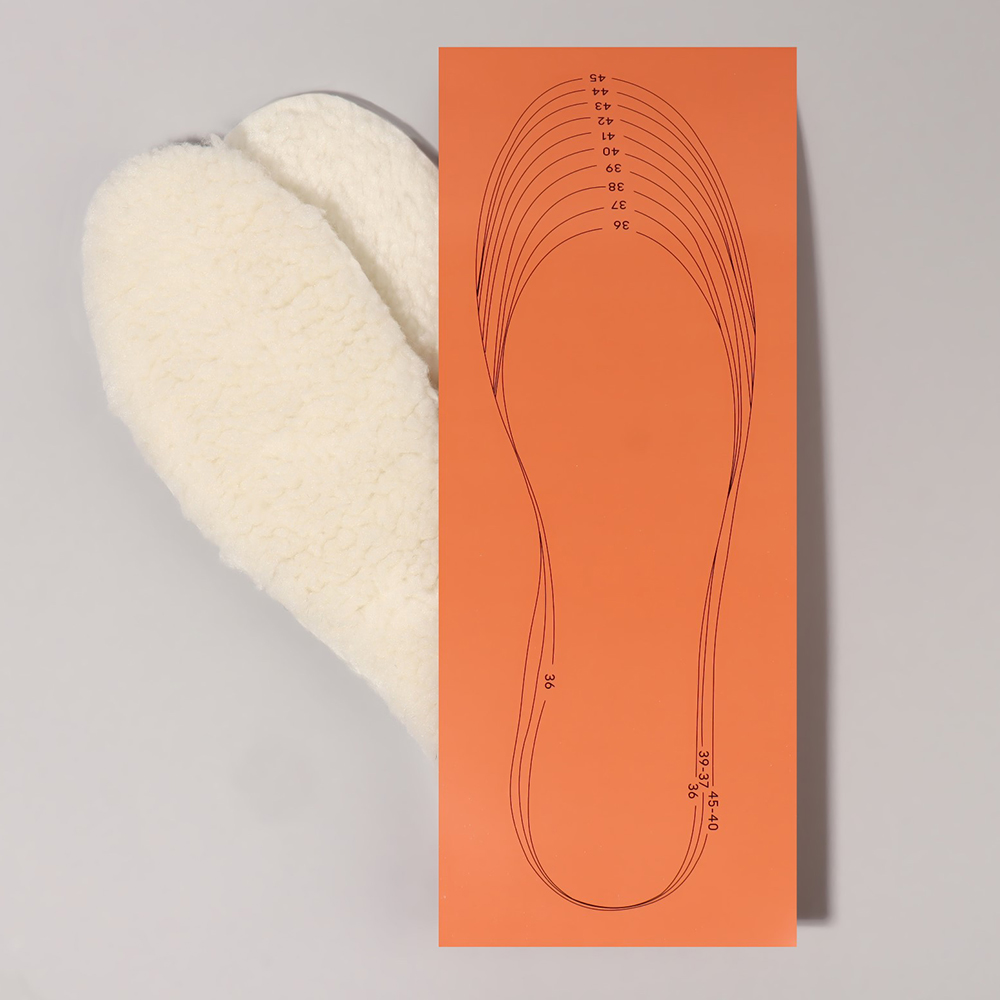 картинка Стельки для обуви Штрих 7674629 утеплённые,войлочные,шерстяные,двухслойные, размер 36-45, белый 