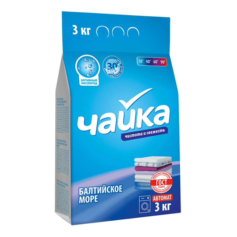картинка Стиральный порошок Чайка Балтийское море, автомат, 3 кг 
