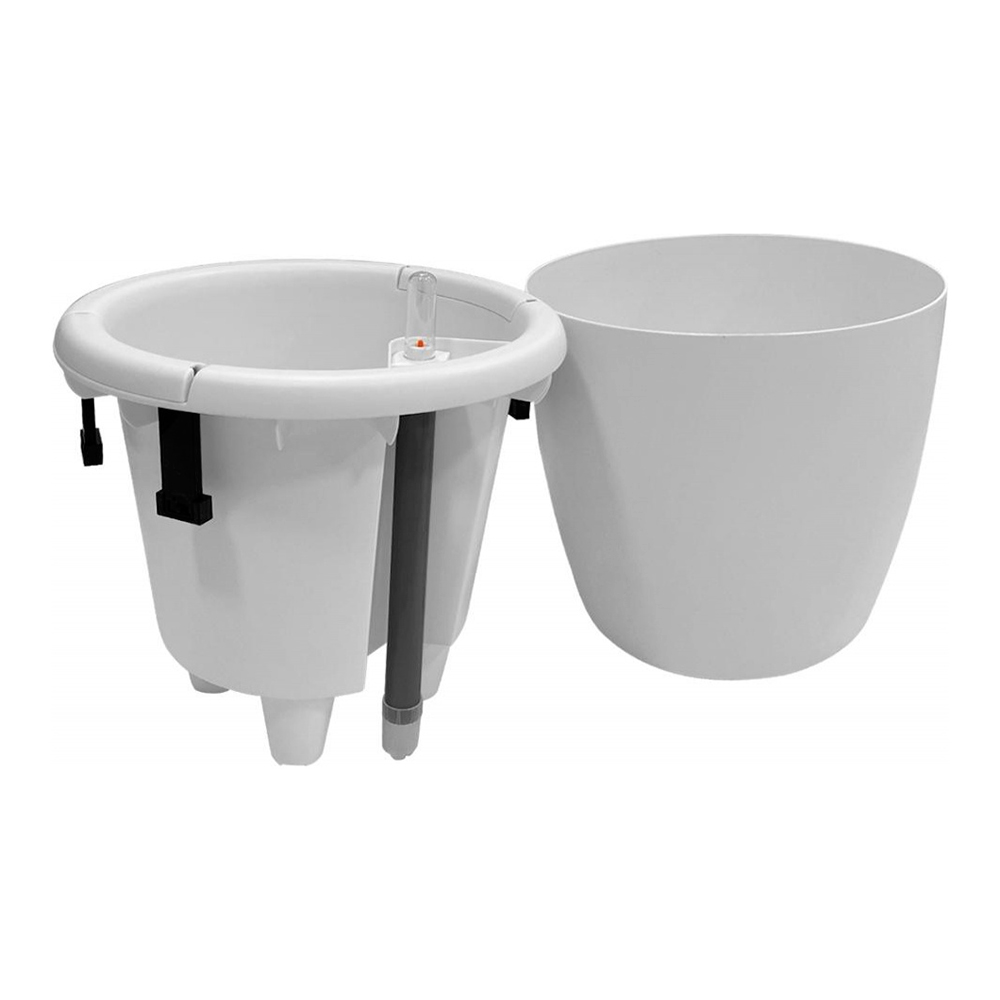 картинка Кашпо InGreenIG622111048 Munchen с автополивом, круглый 210 мм, пластик, белый, 5 л 