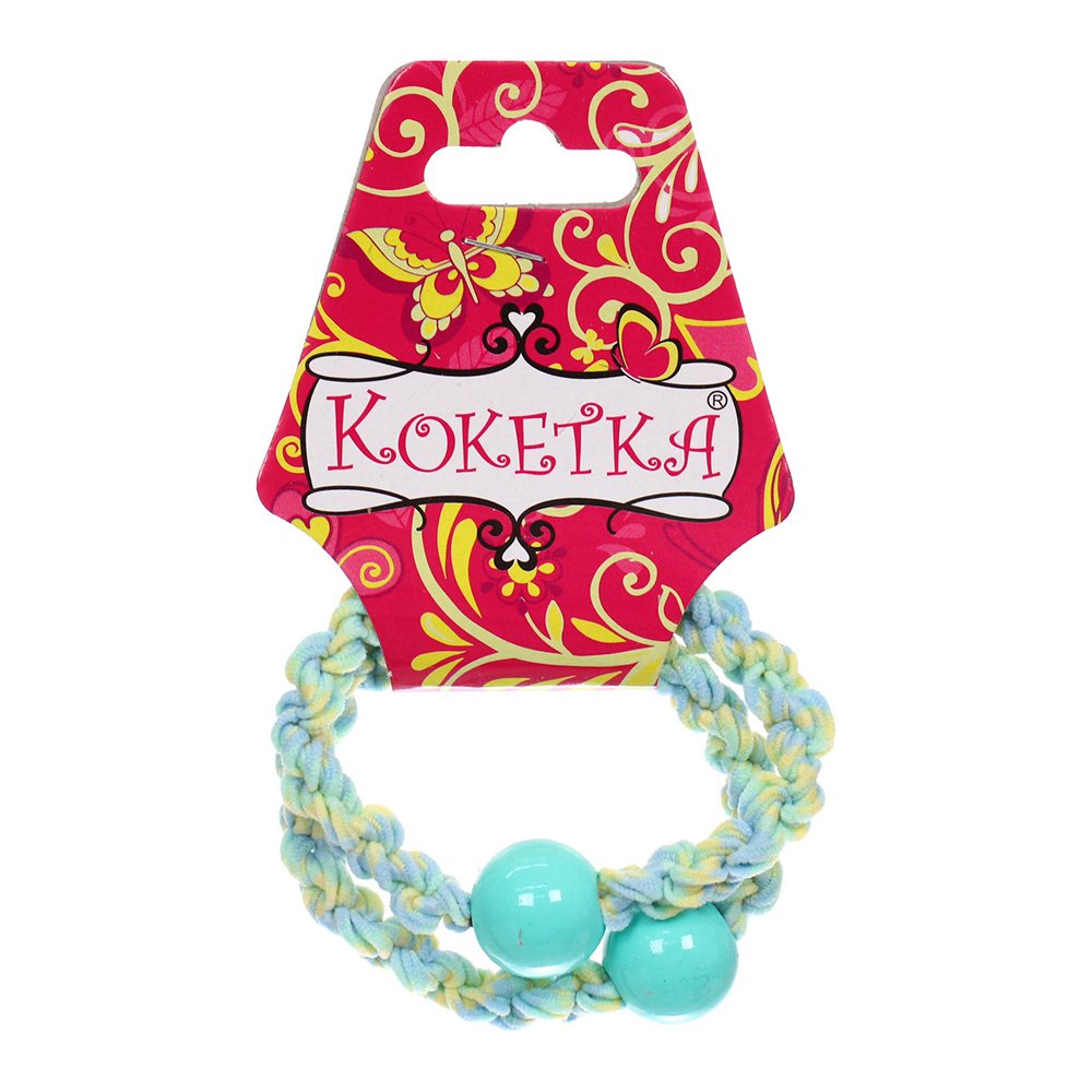 картинка Резинка для волос Кокетка 428-752 Грация, шарики, d - 5,5 см, в ассортименте, 2 шт 