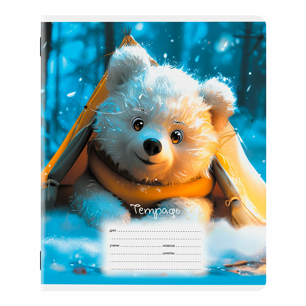 Тетрадь Юнландия 107275 12 листов, клетка, Мишки, 1 шт