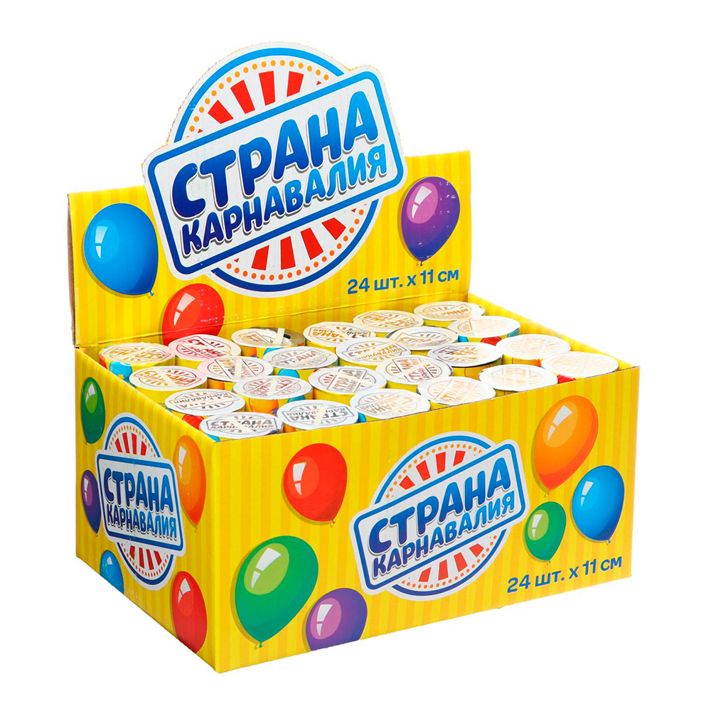 Хлопушка 2223786 пружинная Страна Карнавалия, конфетти+фольга