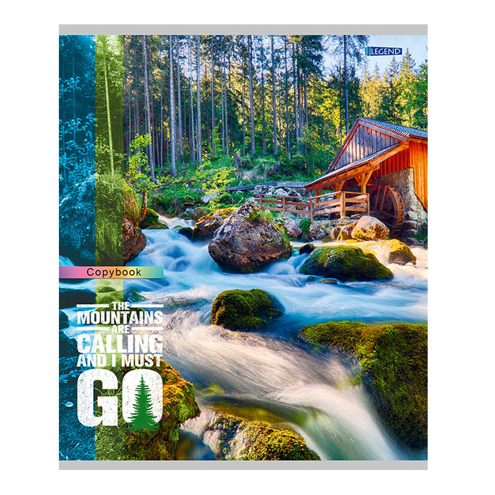 Тетрадь Legend 96-7584 96 листов, линия, Захватывающие виды, 4 дизайна