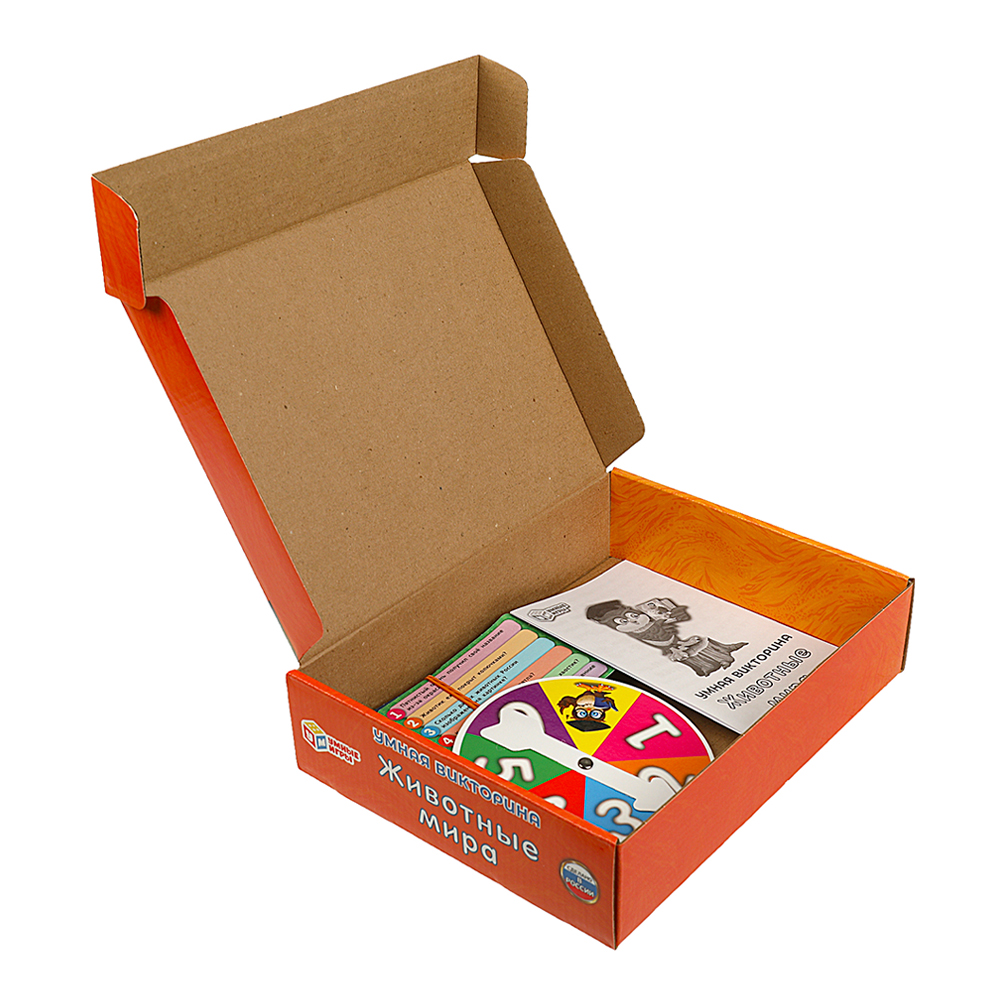 картинка Настольная игра Умные игры 9403 Животные мира, викторина 32 карточки с вопросами 