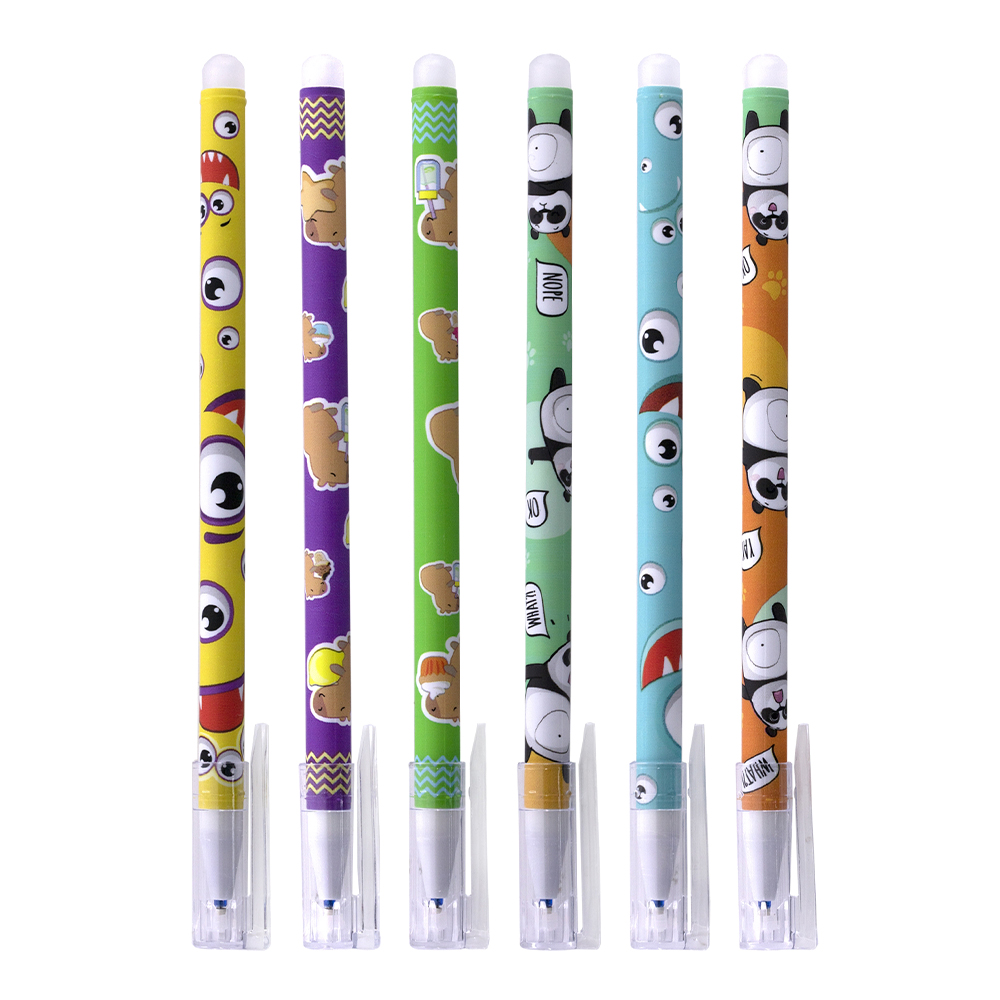 Ручка Zoomi ZM504 гелевая пиши-стирай, Капибары, 0,5 мм, синяя