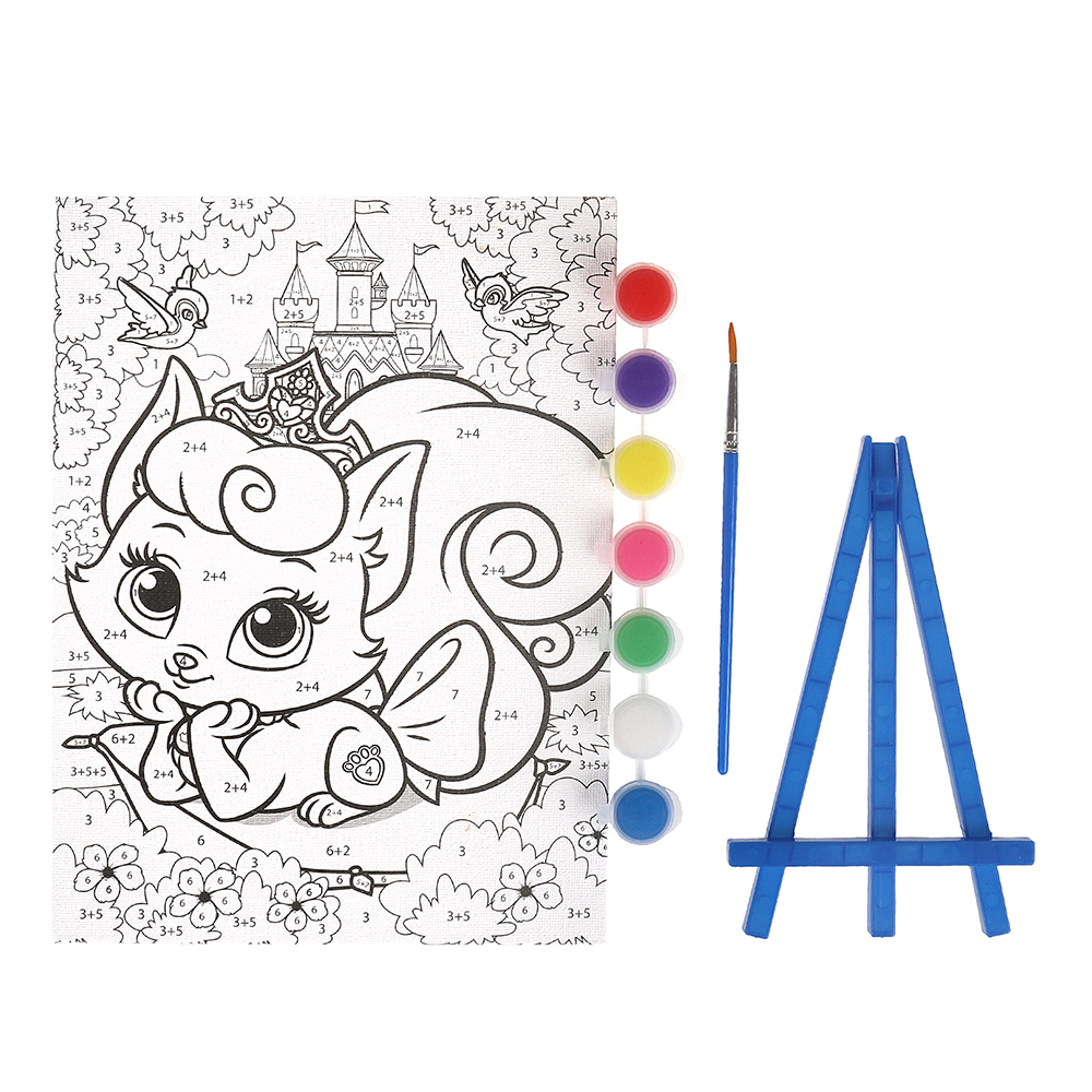 картинка Раскраска CANV17X23-113676 MultiArt по номерам, Милая собачка, 17*23 см 