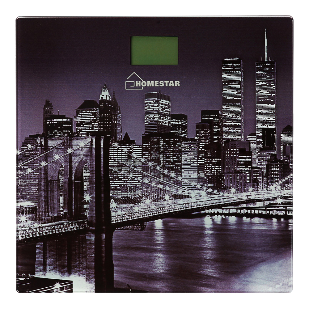 Весы Luazon 3816068 напольные электронные Город, до 180кг, стекло