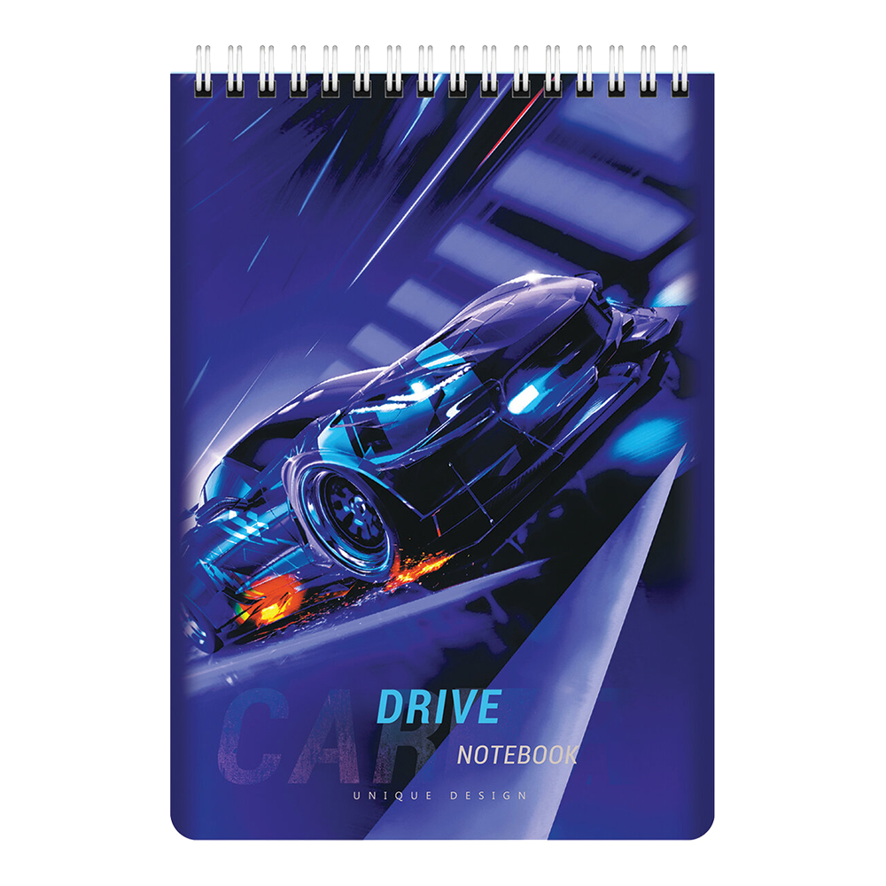 Блокнот Brauberg 114363 Racing, гребень, клетка, А5 146*206 мм, 60 листов