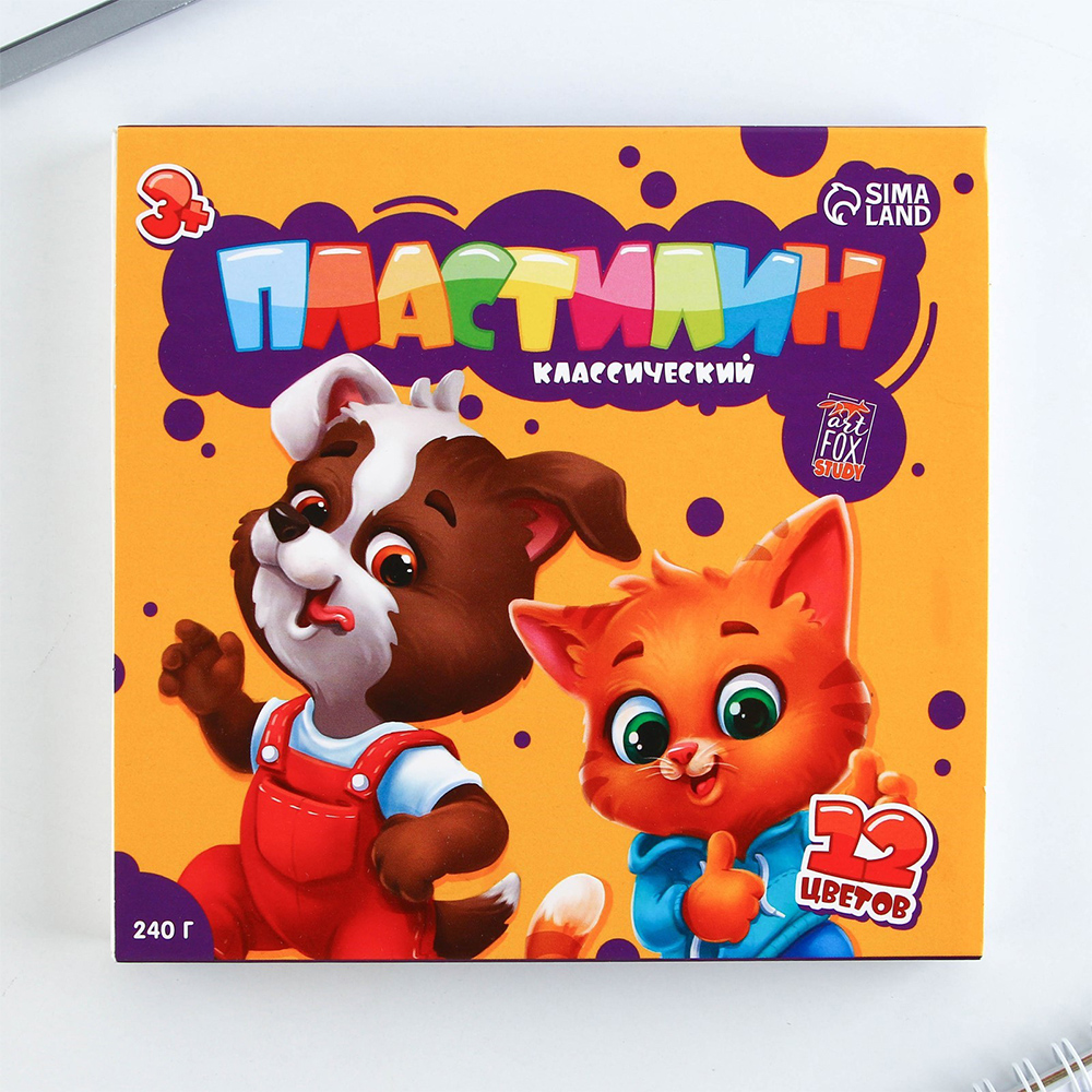 Пластилин ArtFox STUDY 7581347 1 сентября 240 г, 12 цветов