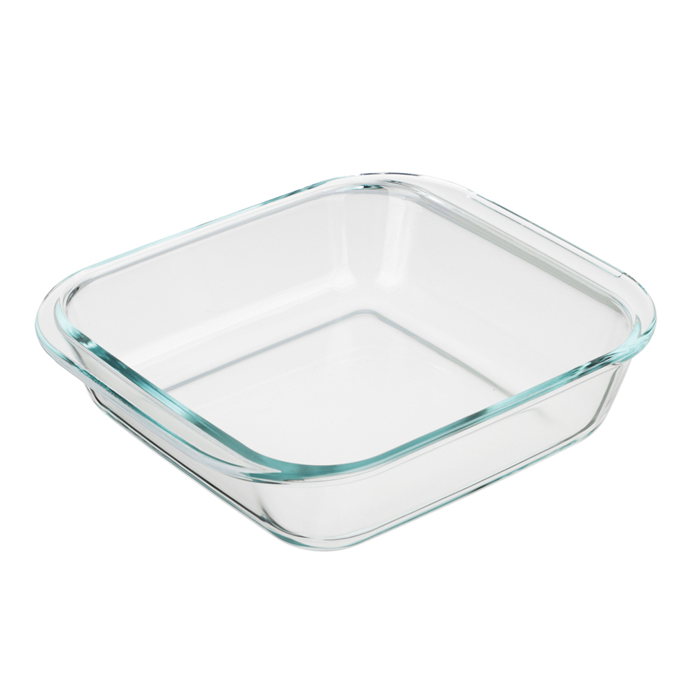 Форма для запекания SATOSHI 825-043 квадратная с ручками, 21,3x18,9x5см, стекло жаропрочное, 1,1 л