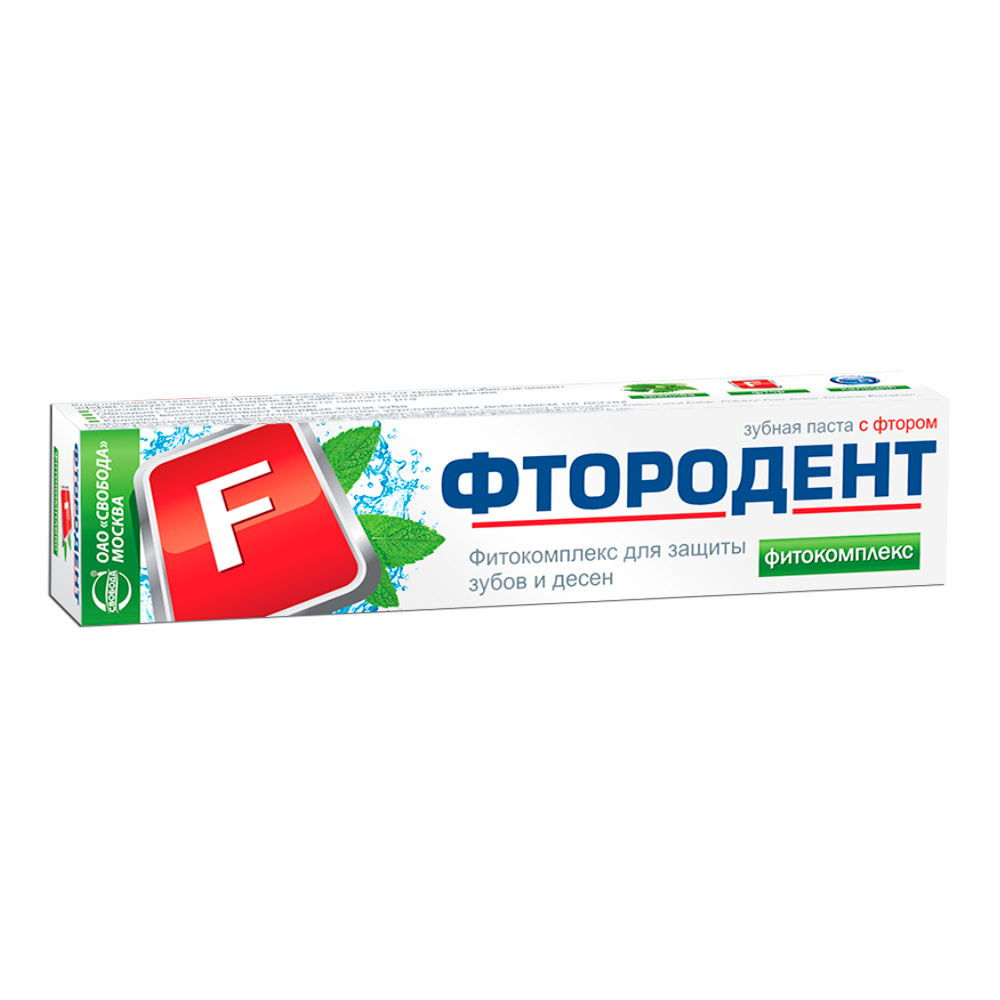 картинка Зубная паста Фтородент Фитокомплекс, 62 г 