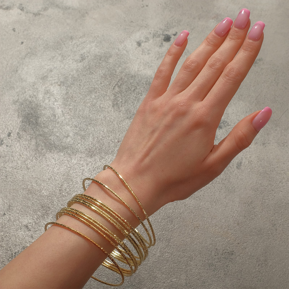 Бижутерия Queen Fair 4941416 Браслет Каркас, тонкая нить 10 штук, бижутерный сплав, золотой, 6,5 см